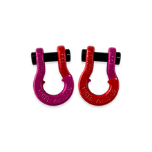Load image into Gallery viewer, Jowl SxS Recovery Split Shackle 5/8 Pogo Pink and Flame Red Combo Moose Knuckle Offroad
