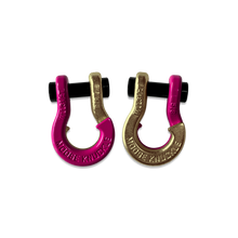 Load image into Gallery viewer, Jowl SxS Recovery Split Shackle 5/8 Pogo Pink and Brass Knuckle Combo Moose Knuckle Offroad