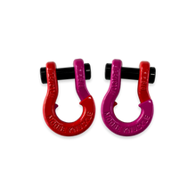 Load image into Gallery viewer, Jowl SxS Recovery Split Shackle 5/8 Flame Red and Pogo Pink Combo Moose Knuckle Offroad