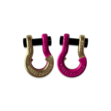 Load image into Gallery viewer, Jowl SxS Recovery Split Shackle 5/8 Brass Knuckle and Pogo Pink Combo Moose Knuckle Offroad