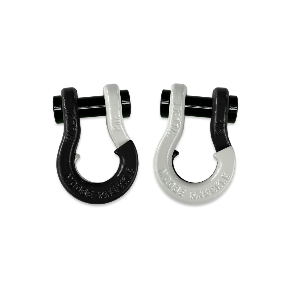 Jowl SxS Recovery Split Shackle 1/2 Black Hole and Pure White Combo Moose Knuckle Offroad