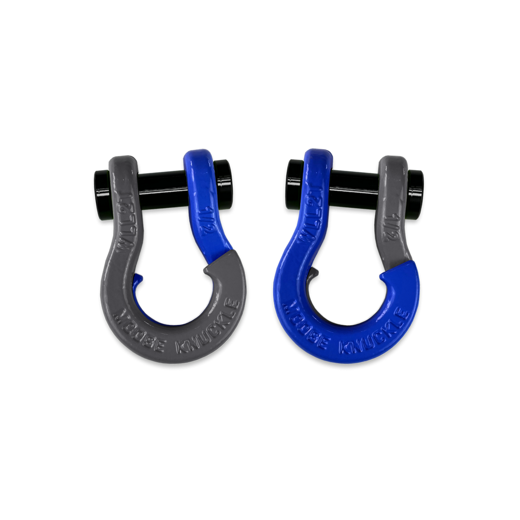 Jowl SxS Recovery Split Shackle 1/2 Gun Gray and Blue Balls Combo Moose Knuckle Offroad