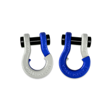 Load image into Gallery viewer, Jowl SxS Recovery Split Shackle 1/2 Pure White and Blue Balls Combo Moose Knuckle Offroad