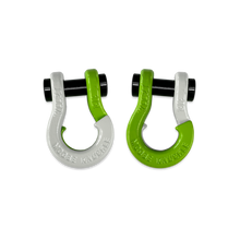 Load image into Gallery viewer, Jowl SxS Recovery Split Shackle 1/2 Pure White and Sublime Green Combo Moose Knuckle Offroad