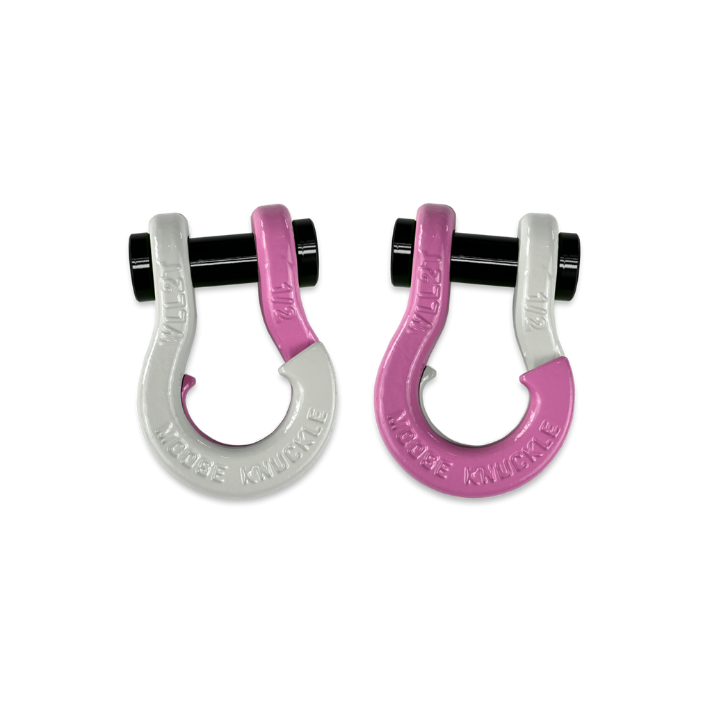 Jowl SxS Recovery Split Shackle 1/2 Pure White and Pretty Pink Combo Moose Knuckle Offroad