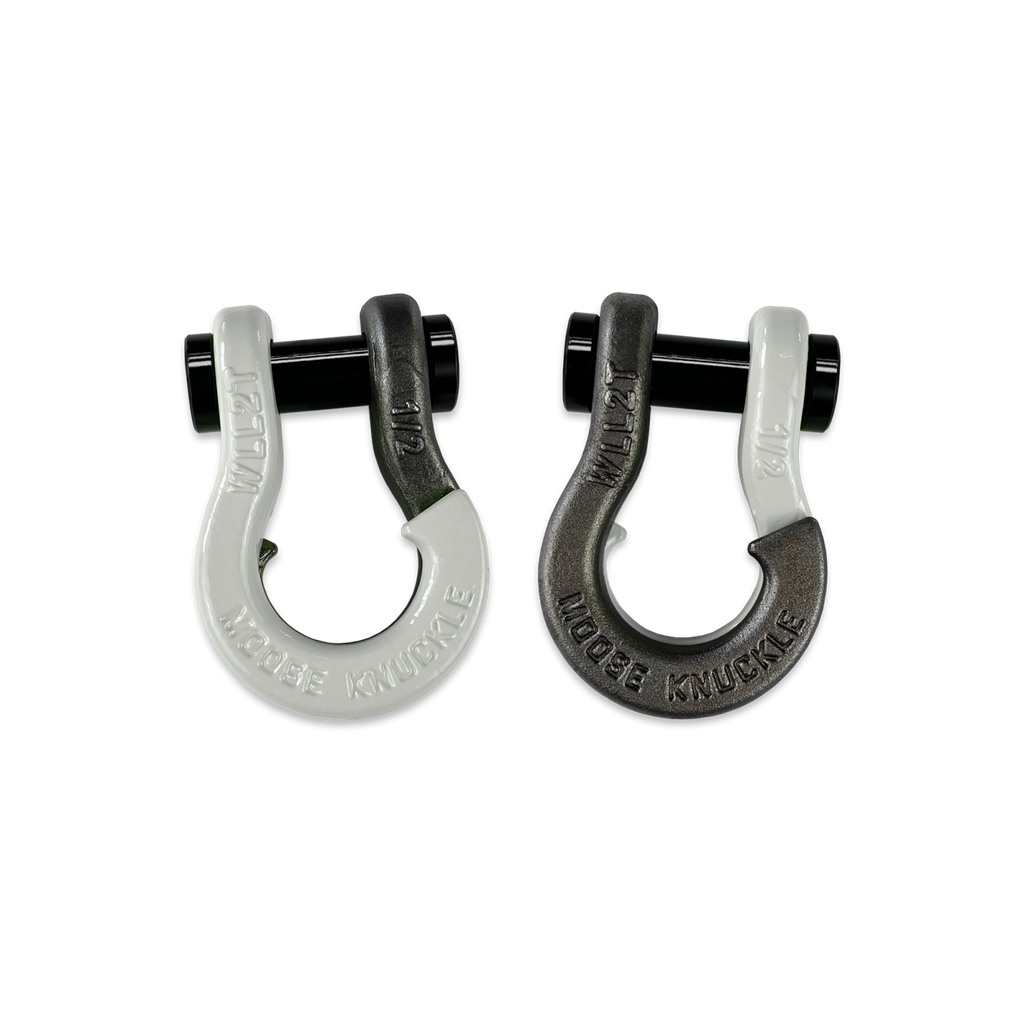 Jowl SxS Recovery Split Shackle 1/2 Pure White and Raw Dog Combo Moose Knuckle Offroad