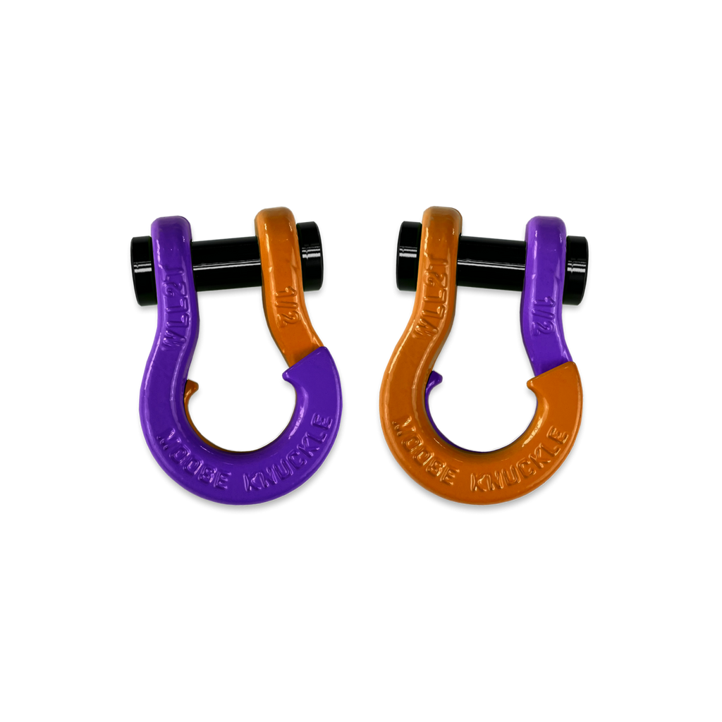 Jowl SxS Recovery Split Shackle 1/2 Grape Escape and Obscene Orange Combo Moose Knuckle Offroad