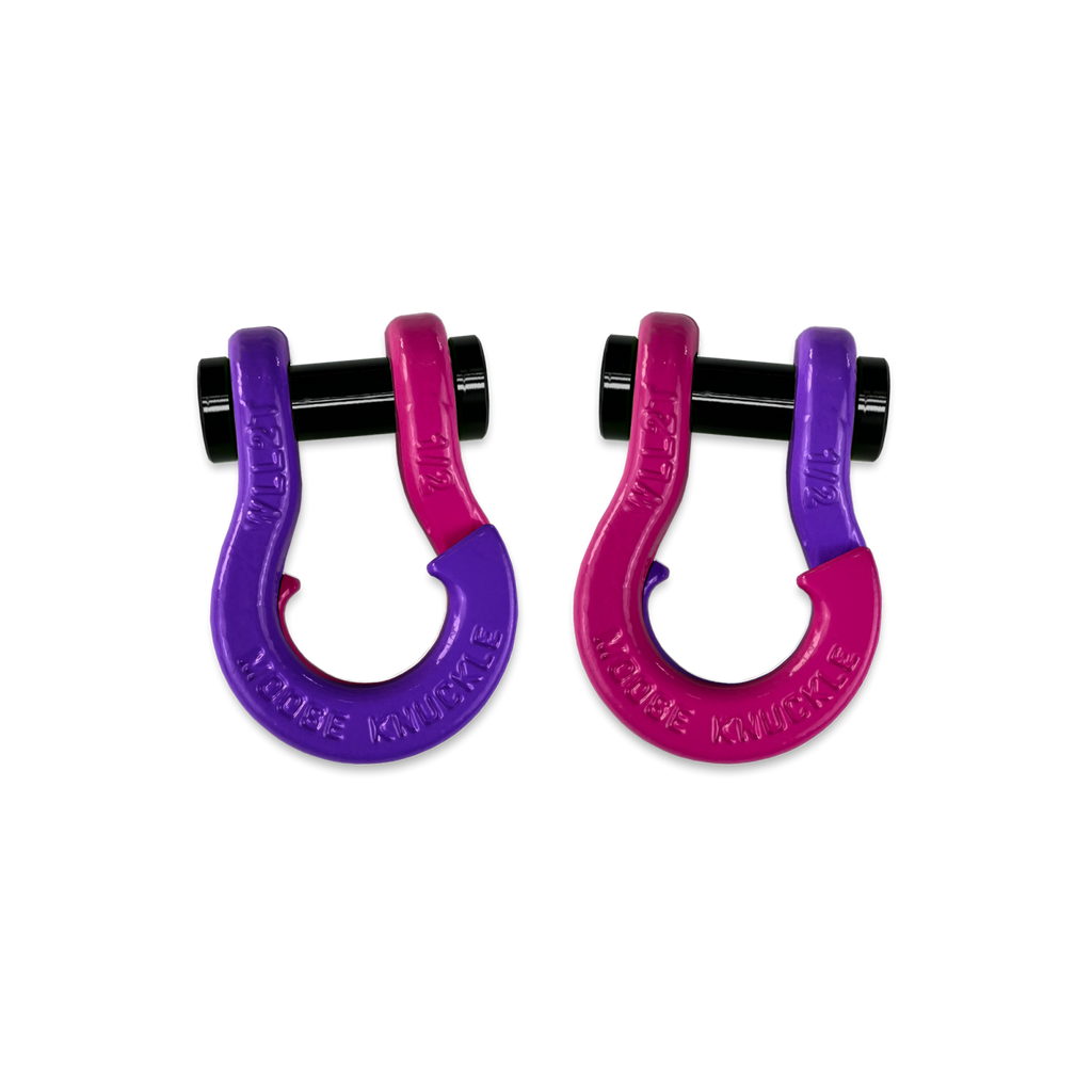 Jowl SxS Recovery Split Shackle 1/2 Grape Escape and Pogo Pink Combo Moose Knuckle Offroad