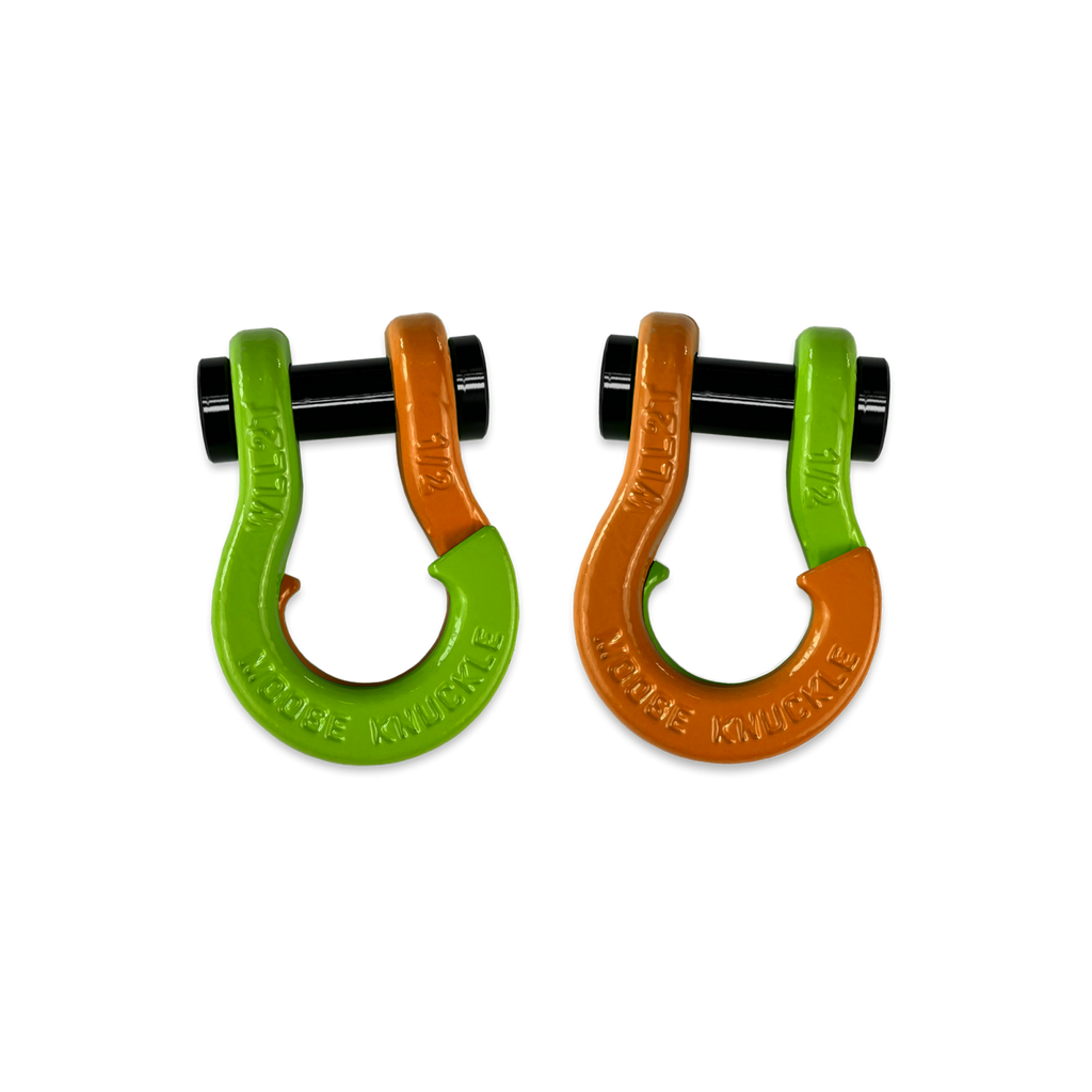 Jowl SxS Recovery Split Shackle 1/2 Sublime Green and Obscene Orange Combo Moose Knuckle Offroad