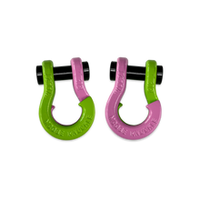 Load image into Gallery viewer, Jowl SxS Recovery Split Shackle 1/2 Sublime Green and Pretty Pink Combo Moose Knuckle Offroad