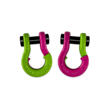 Load image into Gallery viewer, Jowl SxS Recovery Split Shackle 1/2 Sublime Green and Pogo Pink Combo Moose Knuckle Offroad