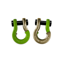 Load image into Gallery viewer, Jowl SxS Recovery Split Shackle 1/2 Sublime Green and Brass Knuckle Combo Moose Knuckle Offroad