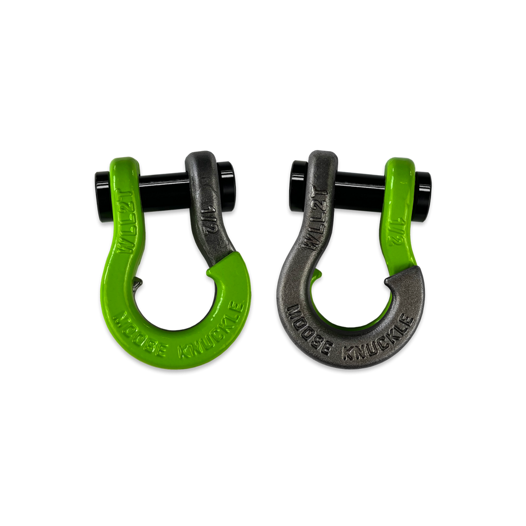 Jowl SxS Recovery Split Shackle 1/2 Sublime Green and Raw Dog Combo Moose Knuckle Offroad