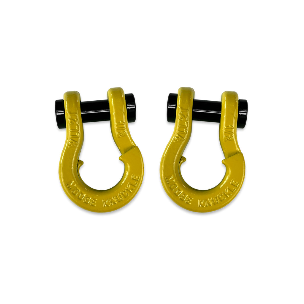Jowl SxS Recovery Split Shackle 1/2 Detonator Yellow and Detonator Yellow Combo Moose Knuckle Offroad