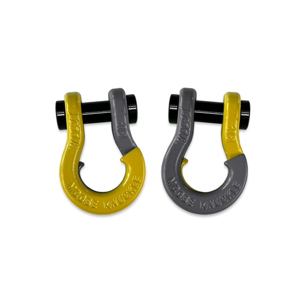 Jowl SxS Recovery Split Shackle 1/2 Detonator Yellow and Gun Gray Combo Moose Knuckle Offroad