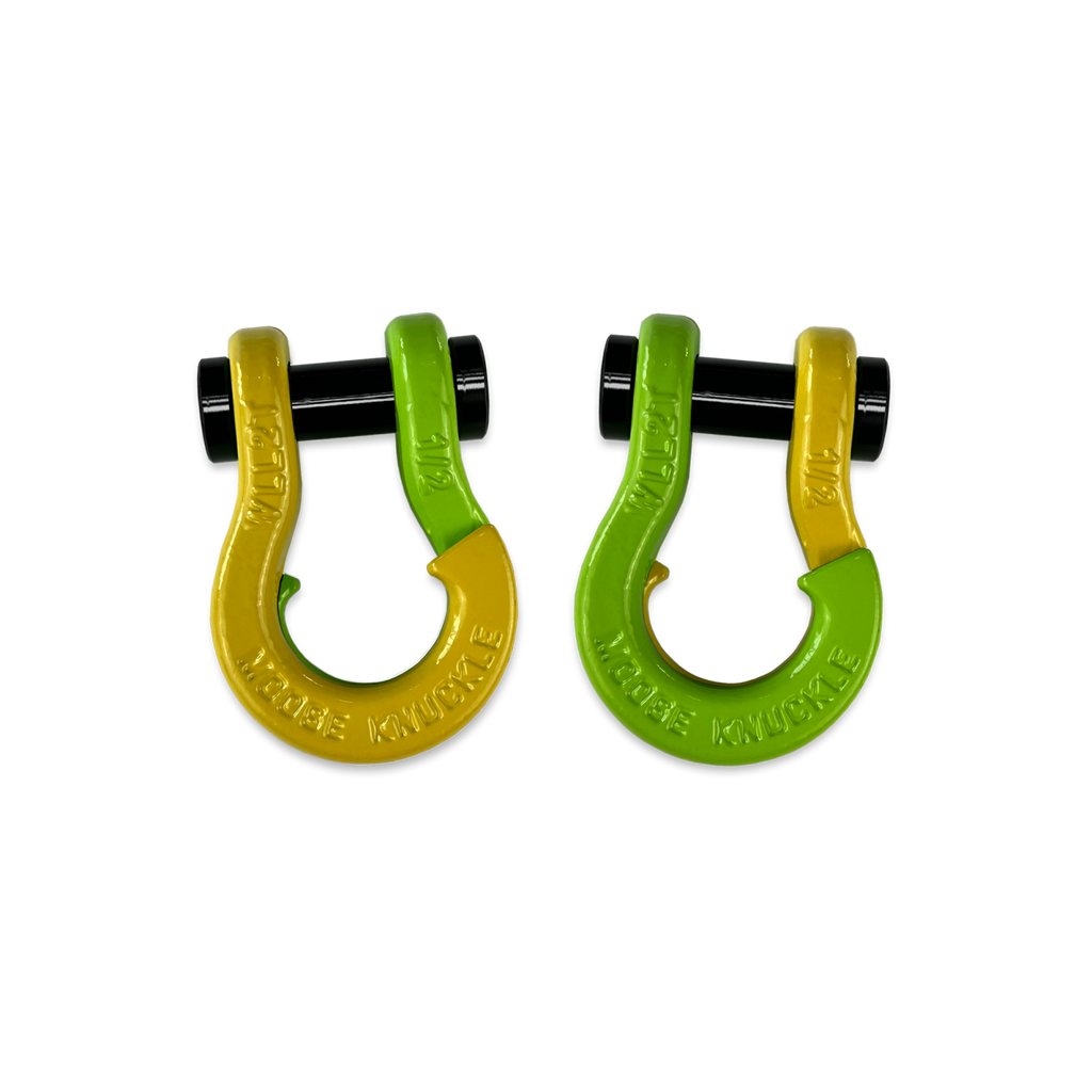 Jowl SxS Recovery Split Shackle 1/2 Detonator Yellow and Sublime Green Combo Moose Knuckle Offroad