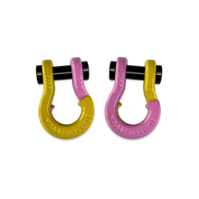 Load image into Gallery viewer, Jowl SxS Recovery Split Shackle 1/2 Detonator Yellow and Pretty Pink Combo Moose Knuckle Offroad