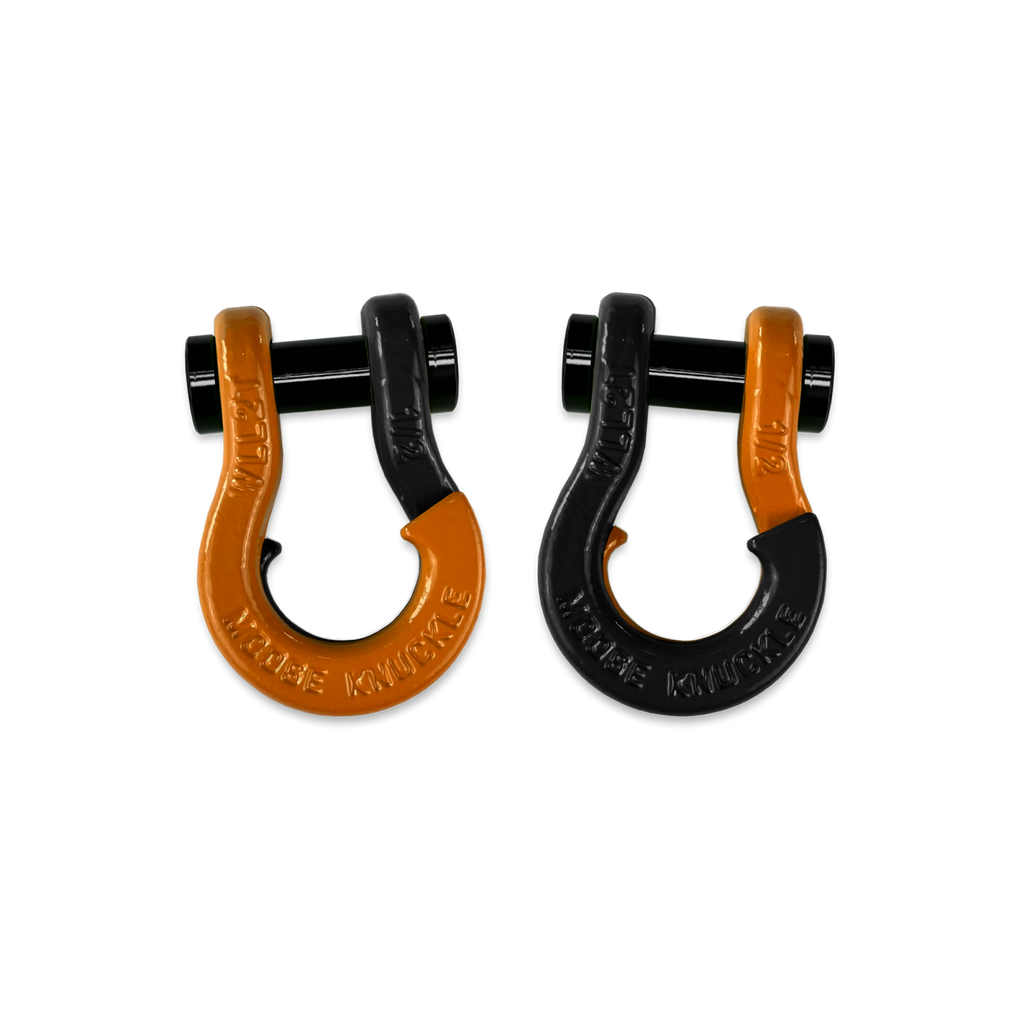 Jowl SxS Recovery Split Shackle 1/2 Obscene Orange and Black Hole Combo Moose Knuckle Offroad