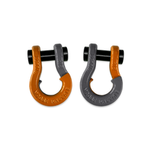 Load image into Gallery viewer, Jowl SxS Recovery Split Shackle 1/2 Obscene Orange and Gun Gray Combo Moose Knuckle Offroad
