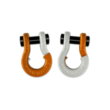 Load image into Gallery viewer, Jowl SxS Recovery Split Shackle 1/2 Obscene Orange and Pure White Combo Moose Knuckle Offroad