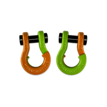 Load image into Gallery viewer, Jowl SxS Recovery Split Shackle 1/2 Obscene Orange and Sublime Green Combo Moose Knuckle Offroad