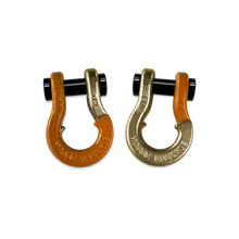 Load image into Gallery viewer, Jowl SxS Recovery Split Shackle 1/2 Obscene Orange and Brass Knuckle Combo Moose Knuckle Offroad