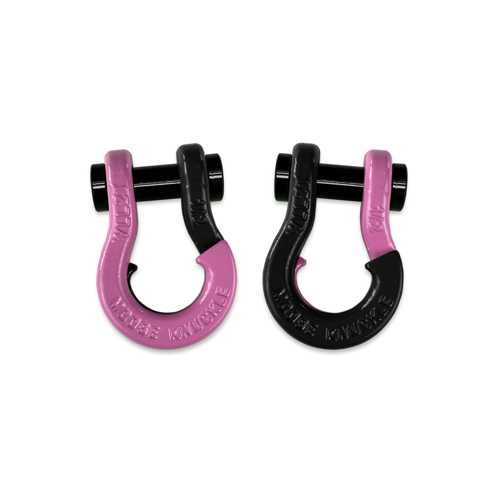 Jowl SxS Recovery Split Shackle 1/2 Pretty Pink and Black Hole Combo Moose Knuckle Offroad