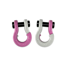 Load image into Gallery viewer, Jowl SxS Recovery Split Shackle 1/2 Pretty Pink and Pure White Combo Moose Knuckle Offroad
