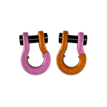 Load image into Gallery viewer, Jowl SxS Recovery Split Shackle 1/2 Pretty Pink and Obscene Orange Combo Moose Knuckle Offroad