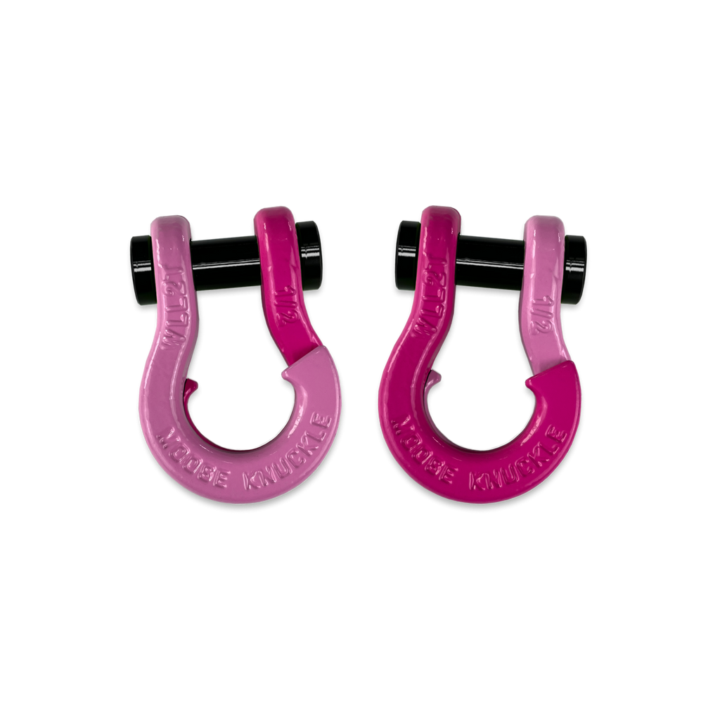 Jowl SxS Recovery Split Shackle 1/2 Pretty Pink and Pogo Pink Combo Moose Knuckle Offroad