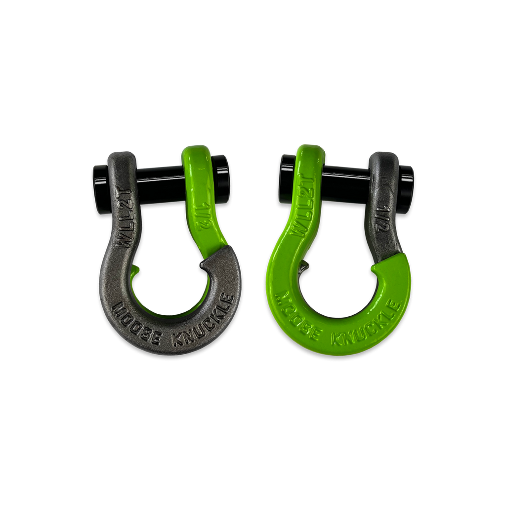 Jowl SxS Recovery Split Shackle 1/2 Raw Dog and Sublime Green Combo Moose Knuckle Offroad