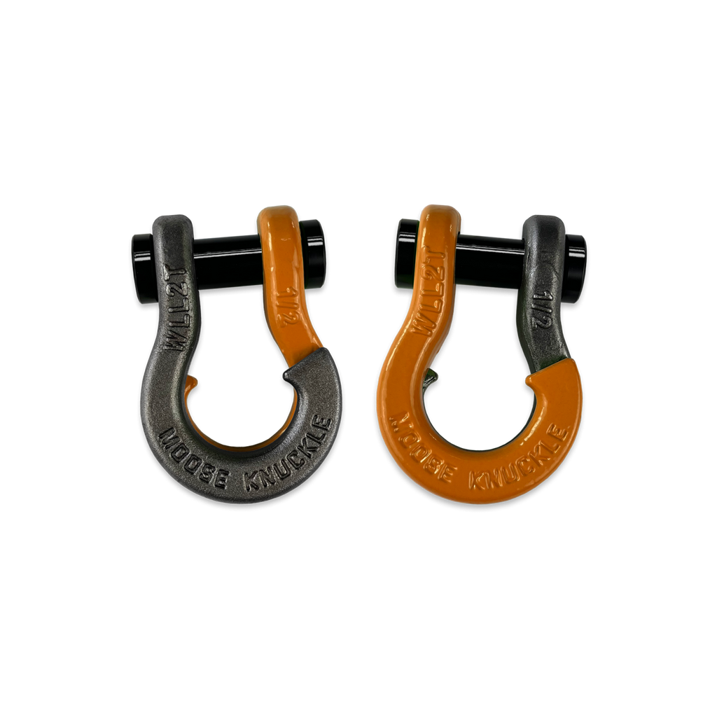 Jowl SxS Recovery Split Shackle 1/2 Raw Dog and Obscene Orange Combo Moose Knuckle Offroad