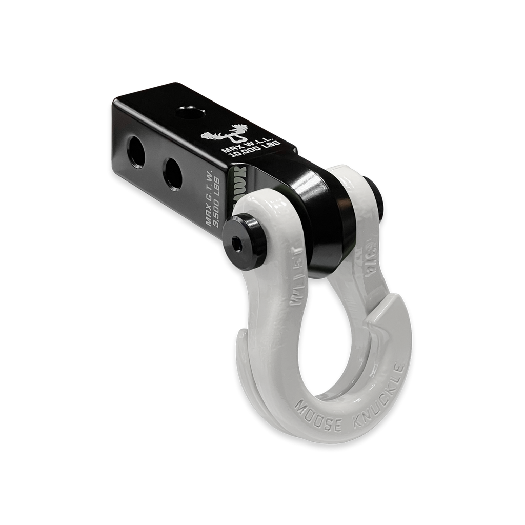 Jowl 3/4 Split Shackle and Mohawk 2.0 Receiver Combo Black Lung / Pure White Moose Knuckle Offroad
