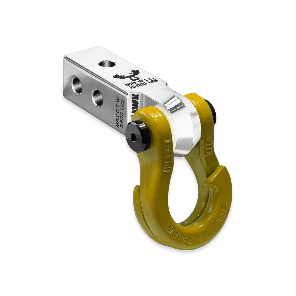 Jowl 3/4 Split Shackle and Mohawk 2.0 Receiver Combo Atomic Silver / Detonator Yellow Moose Knuckle Offroad