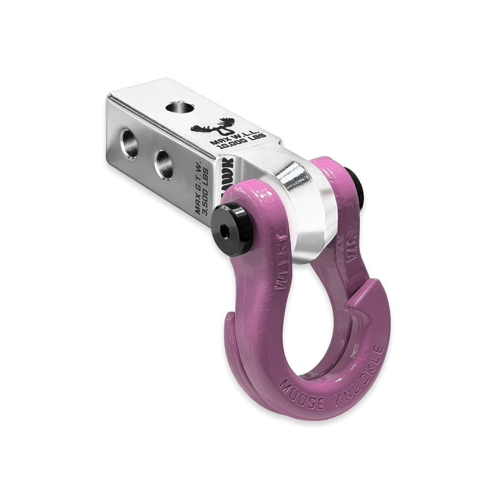 Jowl 3/4 Split Shackle and Mohawk 2.0 Receiver Combo Atomic Silver / Pretty Pink Moose Knuckle Offroad