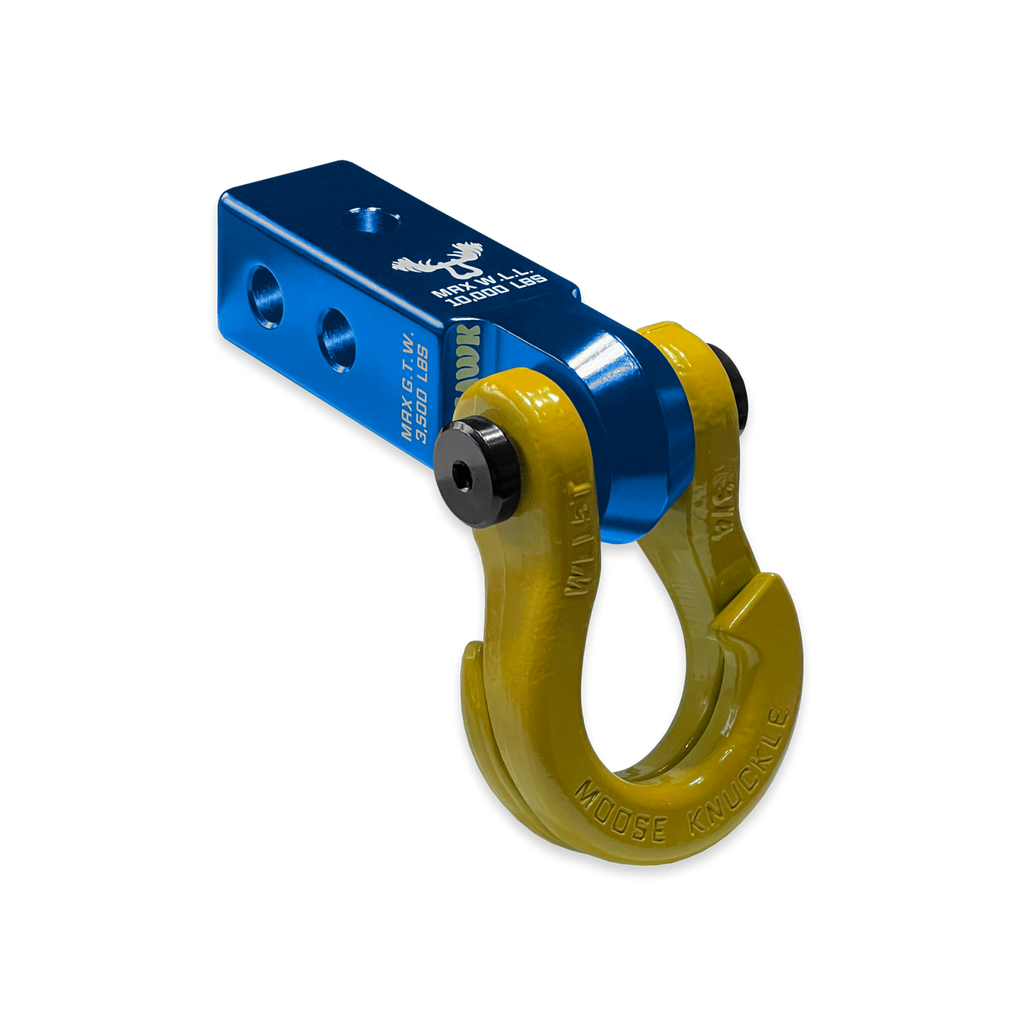 Jowl 3/4 Split Shackle and Mohawk 2.0 Receiver Combo Blue Pill / Detonator Yellow Moose Knuckle Offroad