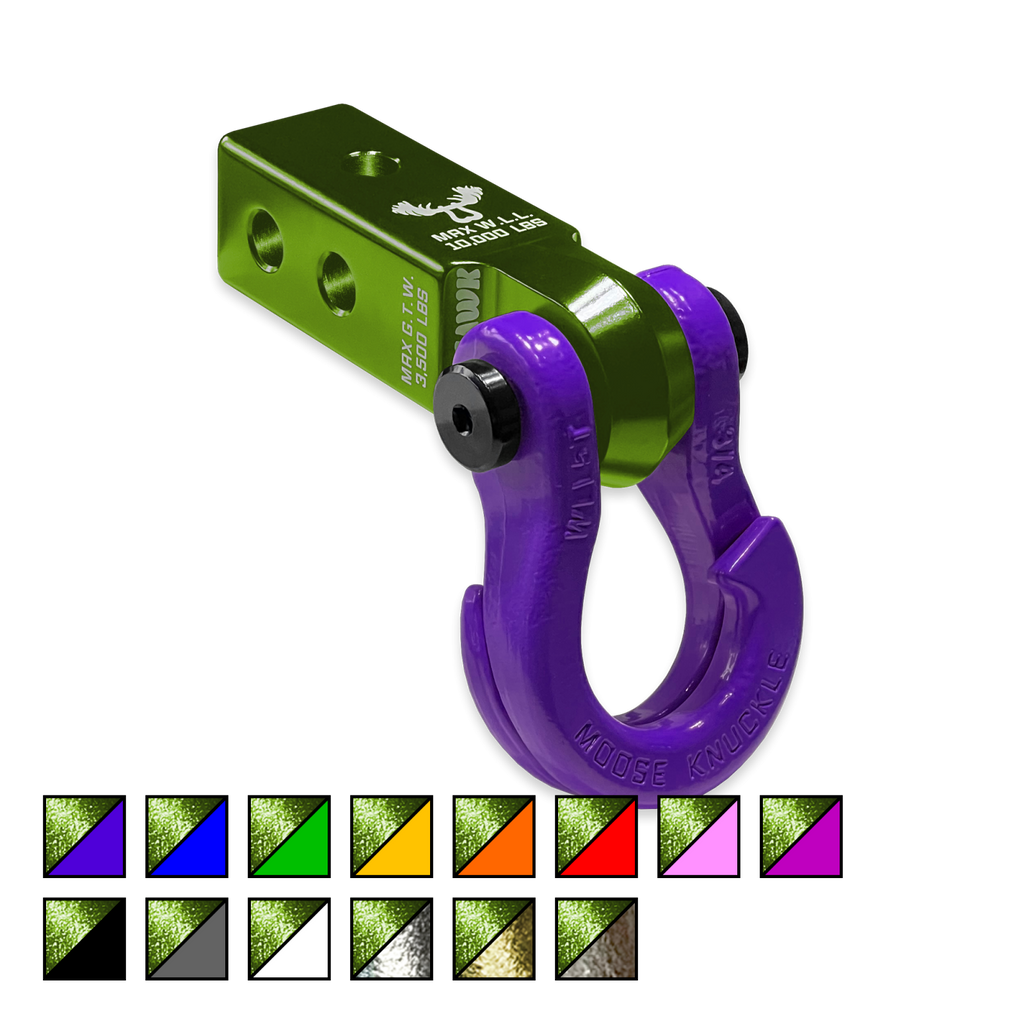 Jowl 3/4 Split Shackle and Mohawk 2.0 Receiver Combo Bean Green / Grape Escape Moose Knuckle Offroad
