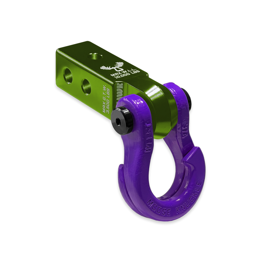 Jowl 3/4 Split Shackle and Mohawk 2.0 Receiver Combo Bean Green / Grape Escape Moose Knuckle Offroad