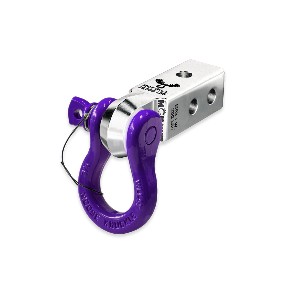 B'oh 3/4 Spin Pin Shackle and Mohawk 2.0 Receiver Combo Atomic Silver / Grape Escape Moose Knuckle Offroad