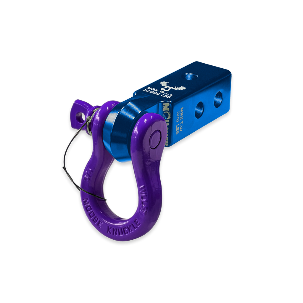 B'oh 3/4 Spin Pin Shackle and Mohawk 2.0 Receiver Combo Blue Pill / Grape Escape Moose Knuckle Offroad