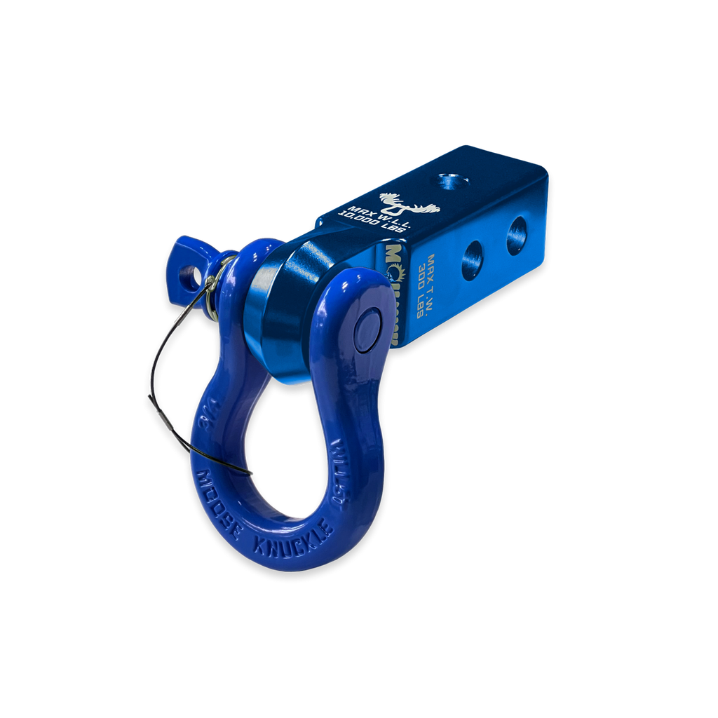 B'oh 3/4 Spin Pin Shackle and Mohawk 2.0 Receiver Combo Blue Pill / Blue Balls Moose Knuckle Offroad