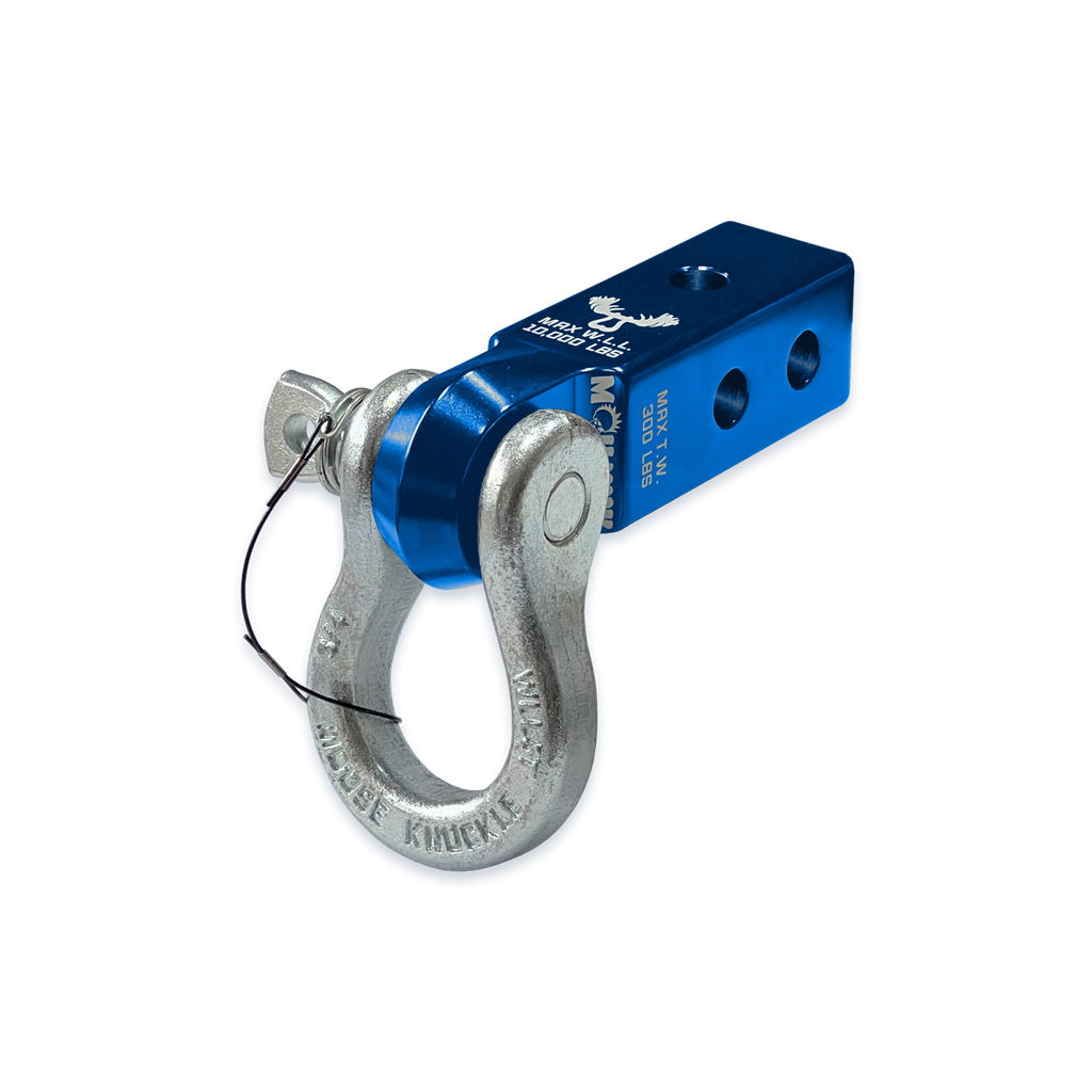 B'oh 3/4 Spin Pin Shackle and Mohawk 2.0 Receiver Combo Blue Pill / Nice Gal Moose Knuckle Offroad