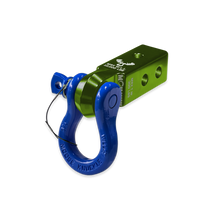 Load image into Gallery viewer, B'oh 3/4 Spin Pin Shackle and Mohawk 2.0 Receiver Combo Bean Green / Blue Balls Moose Knuckle Offroad