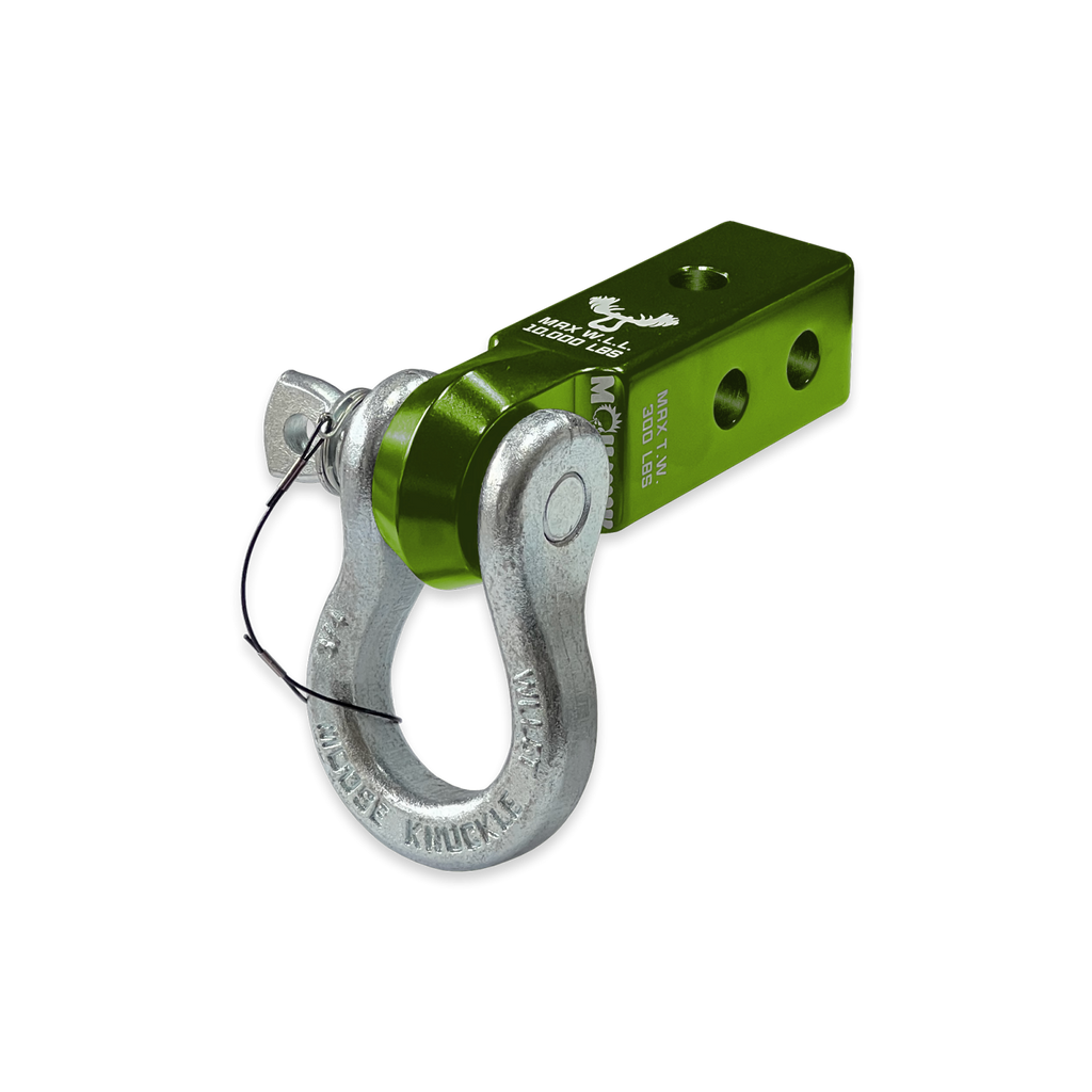 B'oh 3/4 Spin Pin Shackle and Mohawk 2.0 Receiver Combo Bean Green / Nice Gal Moose Knuckle Offroad