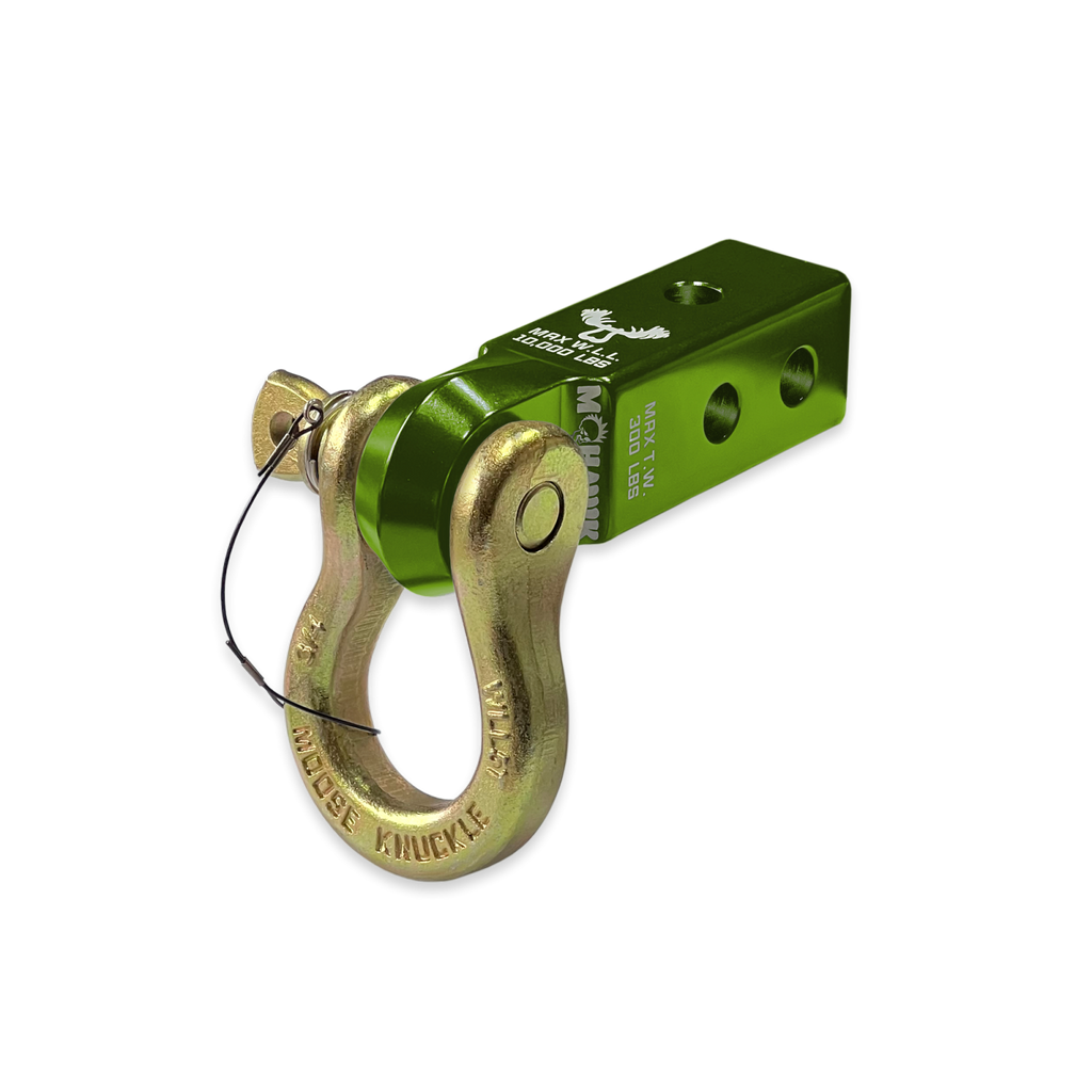 B'oh 3/4 Spin Pin Shackle and Mohawk 2.0 Receiver Combo Bean Green / Brass Knuckle Moose Knuckle Offroad