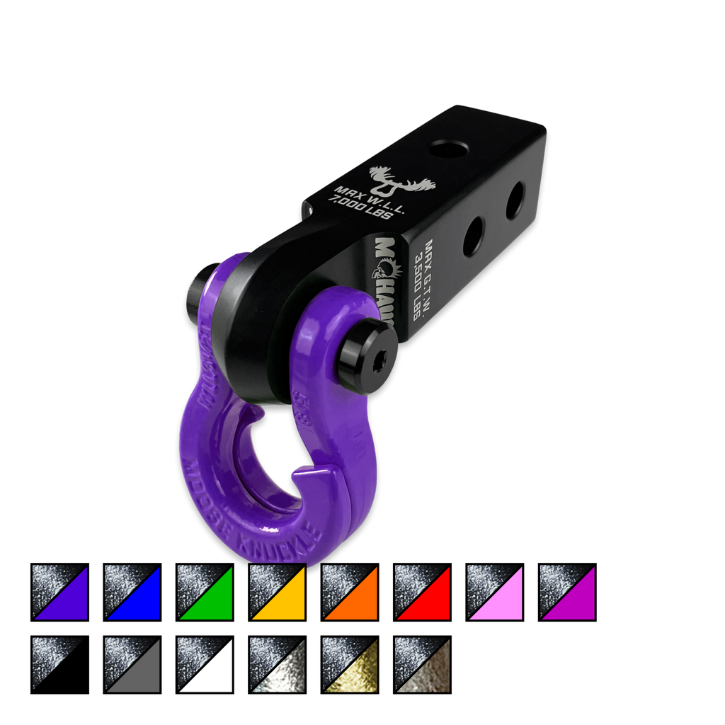 Jowl 5/8 Split Shackle and Mohawk 2.0 x 5/8 Receiver Combo Black Lung / Grape Escape Moose Knuckle Offroad