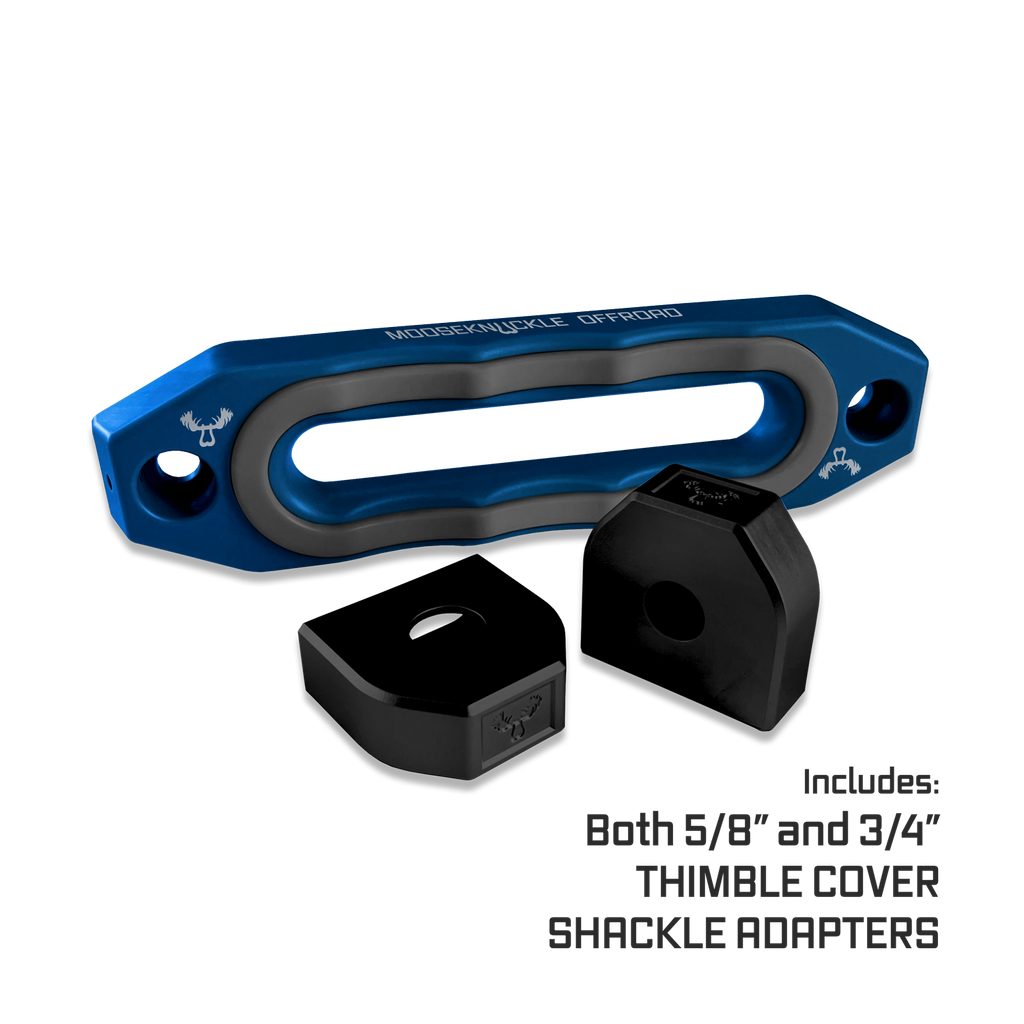 Jawse Winch Fairlead Blue Pill / Gun Gray Moose Knuckle Offroad