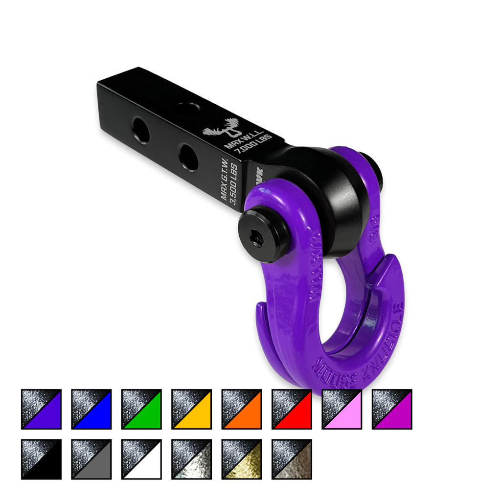 Jowl 5/8 Split Shackle and Mohawk 1.25 Receiver Combo Black Lung / Grape Escape Moose Knuckle Offroad