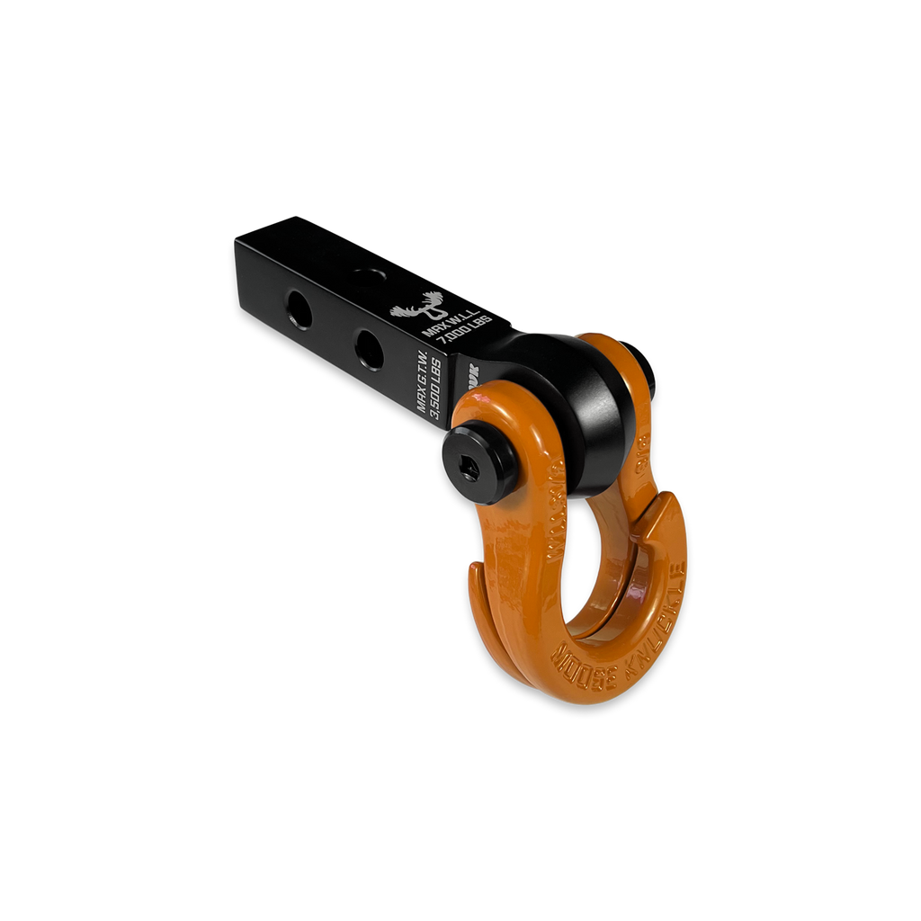 Jowl 5/8 Split Shackle and Mohawk 1.25 Receiver Combo Black Lung / Obscene Orange Moose Knuckle Offroad