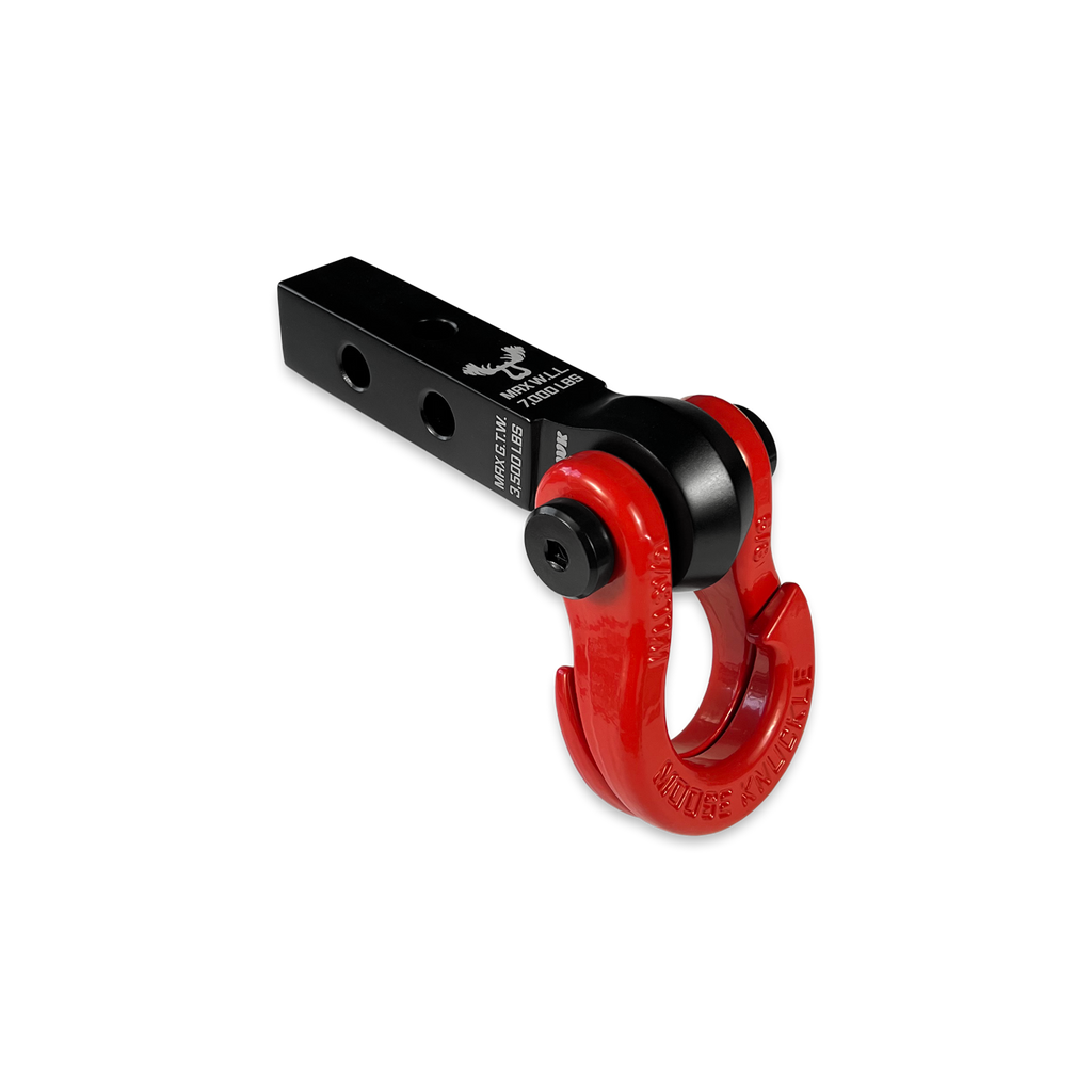 Jowl 5/8 Split Shackle and Mohawk 1.25 Receiver Combo Black Lung / Flame Red Moose Knuckle Offroad